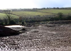 Site compound - levelling for the heavy plant