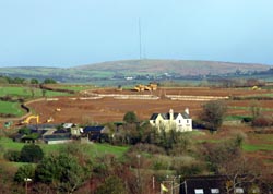 A390 looking East from Treburgie - Caradon Hill is in the distance