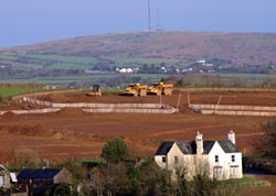 Excavation works for the roundabout