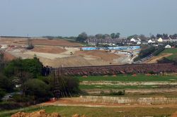 A390- roundabout and embankment