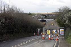 A390 railway bridge from the old A390