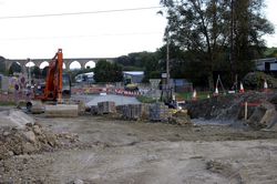 A38 - Looe Mills - demolishing the bungalow