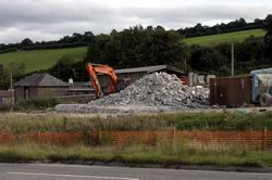 A38 - Looe Mills - demolishing the bungalow