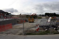 A38 - Looe Mills - demolishing the bungalow