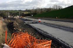 Moorswater distributor road kerb stones at Lantoom