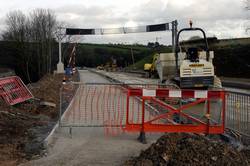 Moorswater distributor road kerb stones at Lantoom