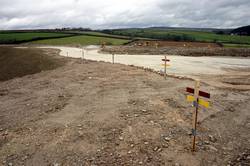 Slip road foundations at Petersfield