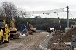 Moorswater distributor road kerb stones at Lantoom