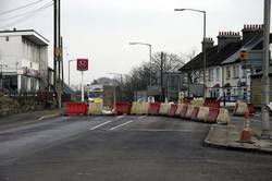 Road closed at Five lanes