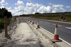 Pavements alongside the A38