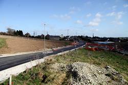 Old A38 looking east to five lanes