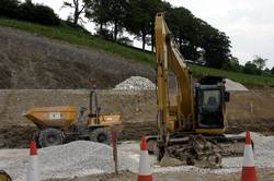 Old Moorswater junction being filled in