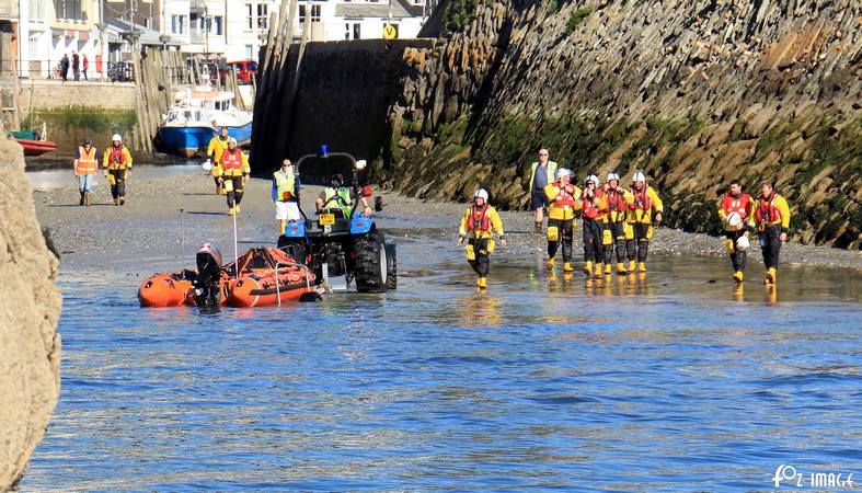 23 April 2017 - Looe RNLI preparing to launch © Ian Foster / fozimage