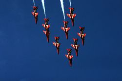 Red Arrows over Fowey