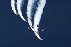 Red Arrows over Fowey