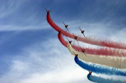 Red Arrows over Fowey