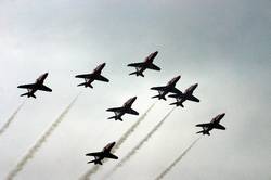 Red Arrows over Fowey