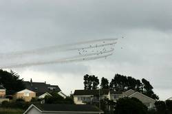 Red Arrows over Fowey