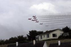 Red Arrows over Fowey