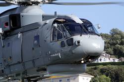 Royal Navy Merlin over Dartmouth