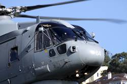 Royal Navy Merlin over Dartmouth