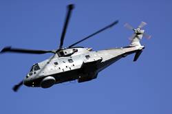 Royal Navy Merlin over Dartmouth