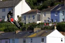 Royal Navy Merlin over Dartmouth