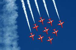 Red Arrows over Dartmouth