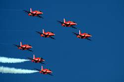 Red Arrows over Dartmouth