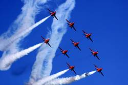 Red Arrows over Dartmouth