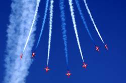 Red Arrows over Dartmouth