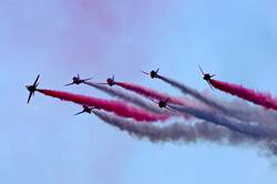 Red Arrows over Dartmouth