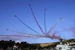 Red Arrows over Dartmouth