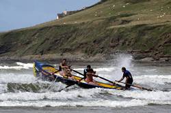 Surf rowing - Saunton Sands