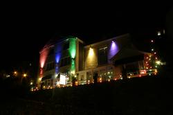 Christmas lights on the East Looe River