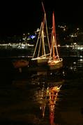 Christmas lights on the East Looe River