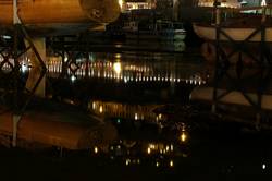 Christmas lights on the East Looe River