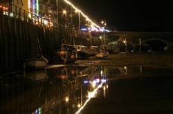 Christmas lights on the East Looe River