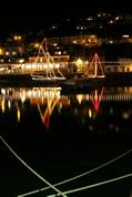 Christmas lights on the East Looe River