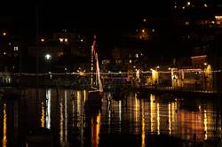 Christmas lights - Looe River