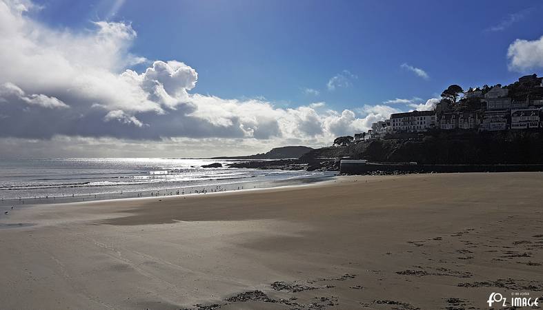 27 February 2017 - Sunshine on East Looe beach between the hail storms © Ian Foster / fozimage