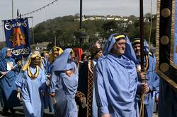 procession along West Looe Quay