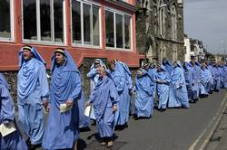 procession along West Looe Quay