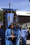 procession leaves the Rose garden