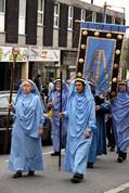 Gorseth kernow procession in Fore Street Saltash