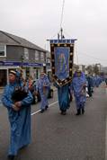 Gorseth kernow procession in Fore Street Saltash