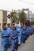 Gorseth kernow procession in Fore Street Saltash