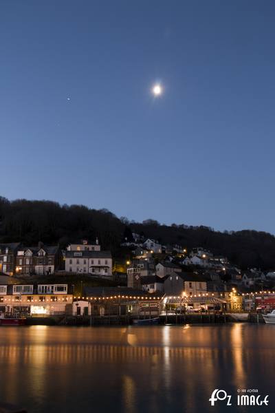 18 January 2017 - Moon and Venus over West Looe © Ian Foster / fozimage