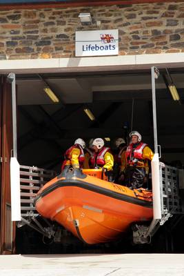 Looe lifeboats and RNAS Sea King - Air Sea Rescue exercise