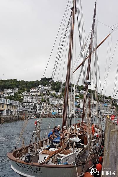 16 July 2017 - LUN II moored in Looe © Ian Foster / fozimage